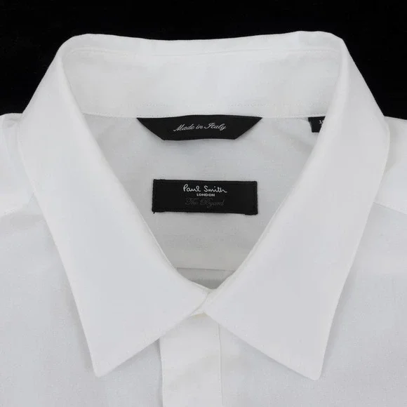 Paul Smith Tailored-Fit Signature Stripe Cuff Shirt Men's 16 White